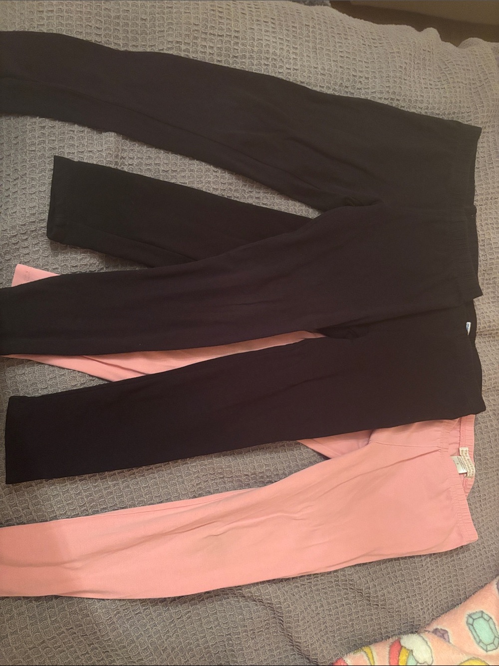 Kids Leggings Pack of 3 - Black & Pink